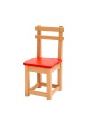 Scaun grădiniță Woody, bătuit și lacuit cu vopsele și lacuri netoxice pe bază de apă