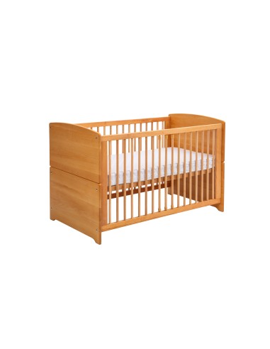 Pat cresă cu gratii, din lemn masiv de fag