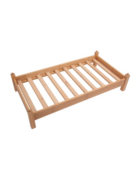 Stackable kindergarten bed - solid wood