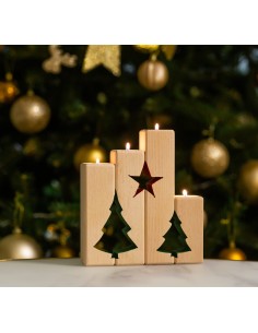 Weihnachtsdeko Adventsschmuck aus Buchenholz 2