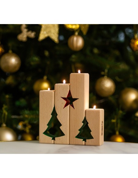 Christmas decoration, made of beech wood