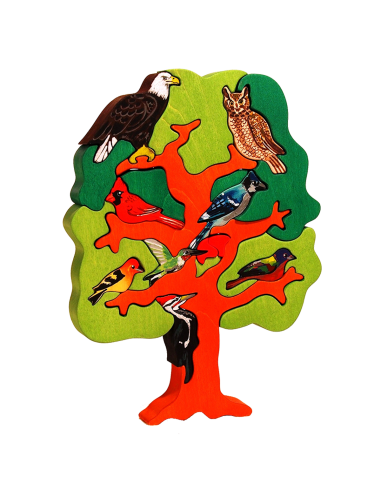 North America birds - Montessori 3D Puzzle,...