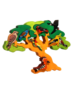 Zugvögel - Montessori 3D Puzzle, Holz, mehrfarbig, 28 x... 2