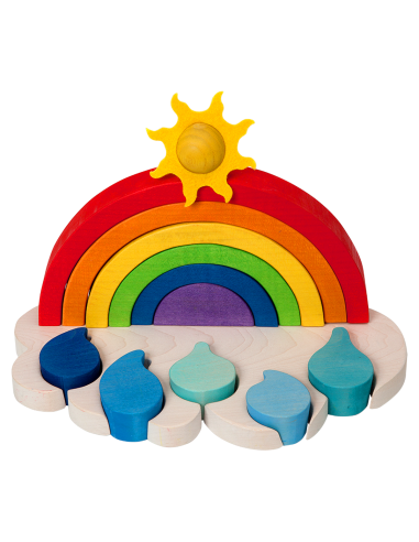 Curcubeu - Puzzle 3D Montessori, lemn,...