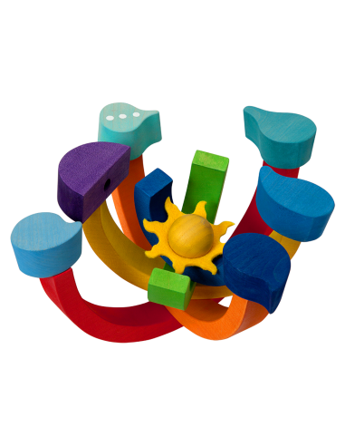 Curcubeu - Puzzle 3D Montessori, lemn,...