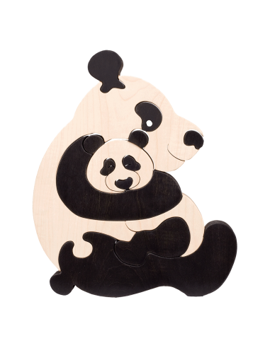 Panda bears - Montessori 3D Puzzle, wooden,...