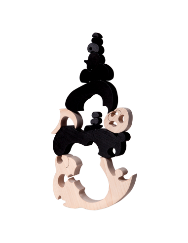 Pandabären - Montessori 3D Puzzle, Holz,...