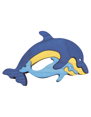 Familie de delfini - Puzzle 3D Montessori,...