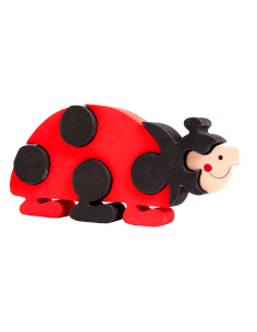 Marienkäfer - Montessori 3D Puzzle, Holz, mehrfarbig,... 2