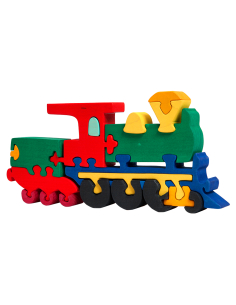 Lokomotive - Montessori 3D Puzzle, Holz, mehrfarbig, 29 x... 2