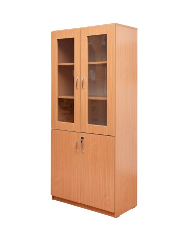 Bibliothekenschrank, 4 Türen (2 aus Glas), 5...