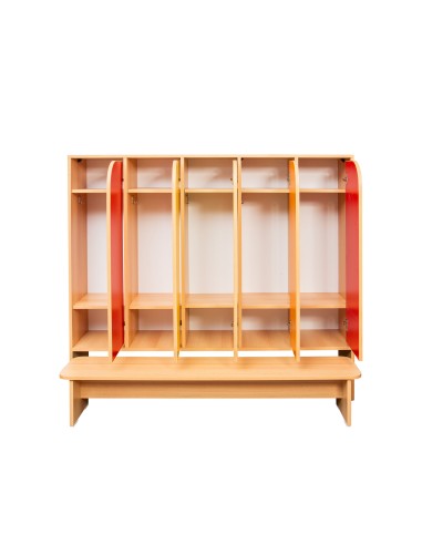 Kindergarten-Garderobenschrank, 5 farbige...