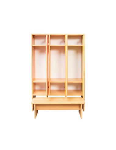 Kindergarten-Garderobenschrank, 3 farbige...