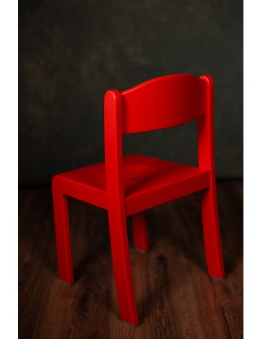 Scaun grădiniță stivuibil Huny, lemn masiv, color