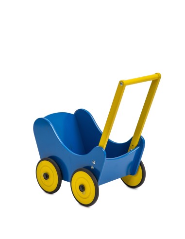 Carucior papusi, albastru-galben